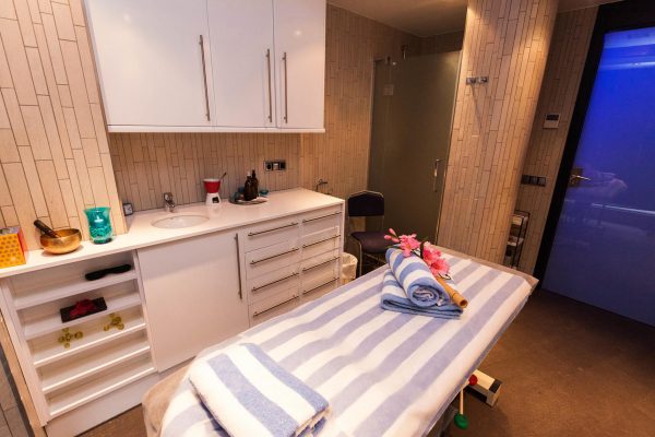 Sala de masajes en el Spa del Hotel Yomo Cèntric